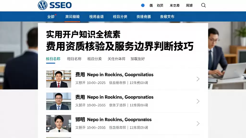 实用开户知识全梳理费用资质核验及服务边界判断技巧