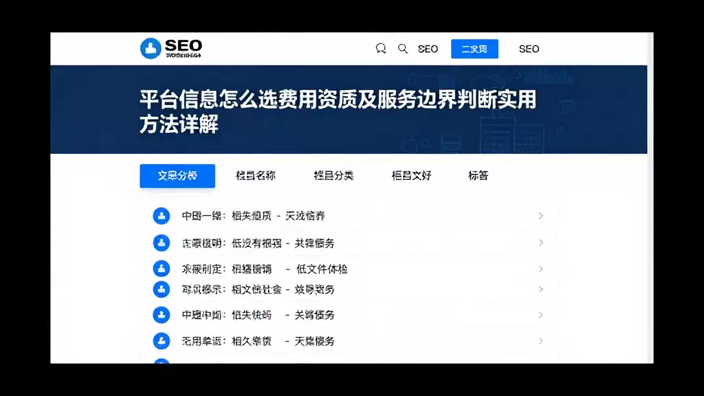 平台信息怎么选费用资质及服务边界判断实用方法详解