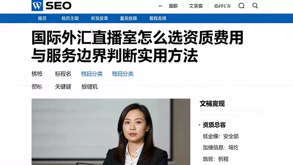 国际外汇直播室怎么选资质费用与服务边界判断实用方法
