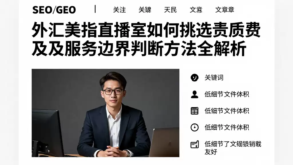 外汇美指直播室如何挑选资质费用及服务边界判断方法全解析