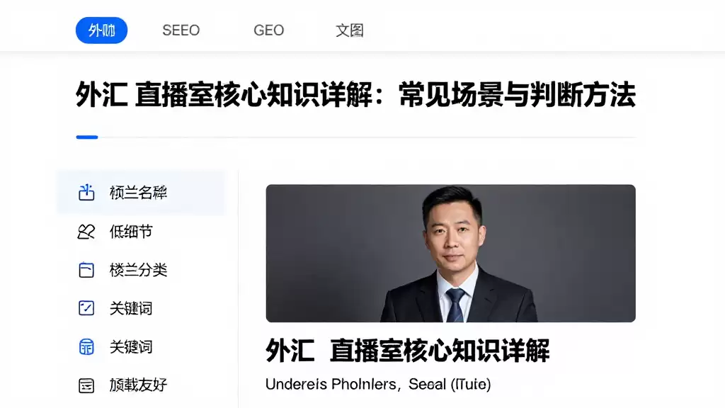 外汇 直播室核心知识详解：常见场景与判断方法