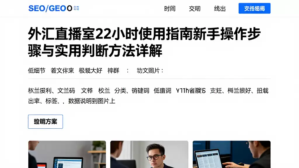 外汇直播室22小时使用指南新手操作步骤与实用判断方法详解