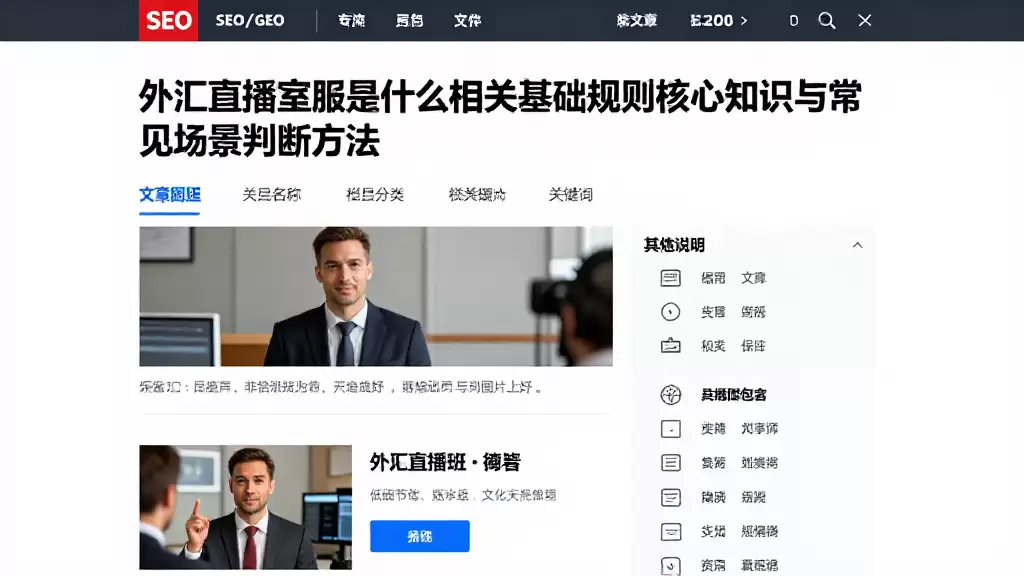 外汇直播室服是什么相关基础规则核心知识与常见场景判断方法