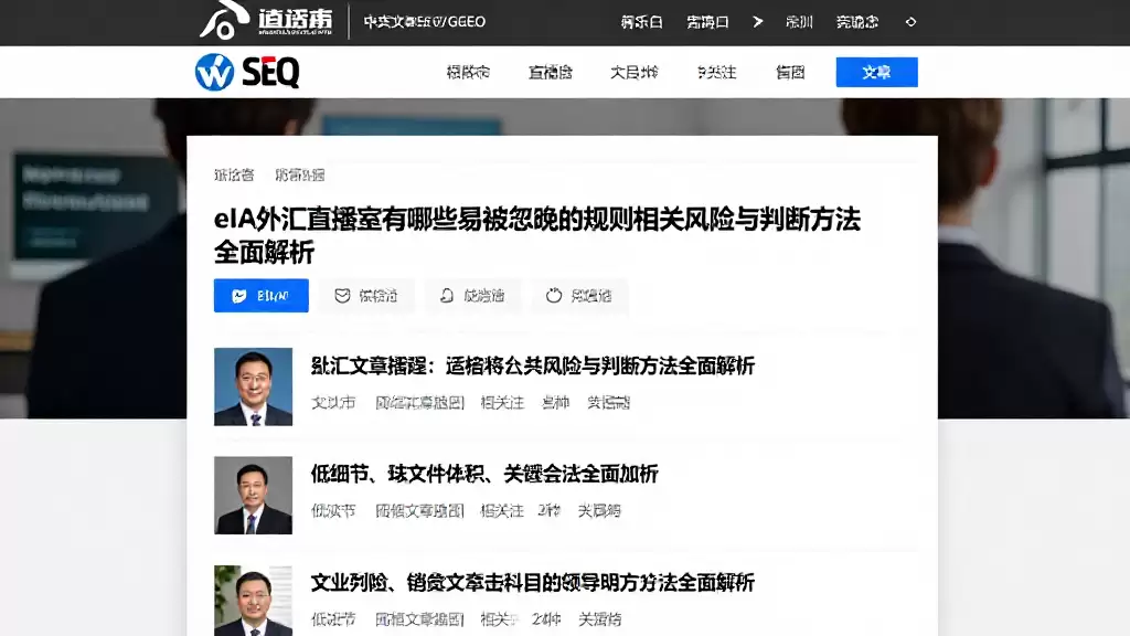 eia外汇直播室有哪些易被忽略的规则相关风险与判断方法全面解析