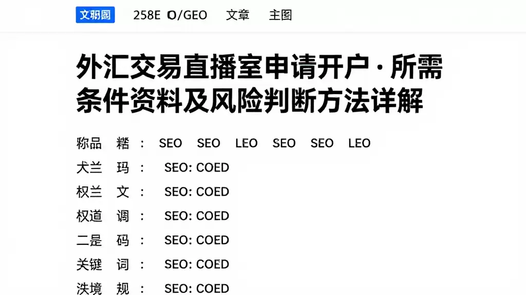 外汇交易直播室申请开户所需条件资料及风险判断方法详解