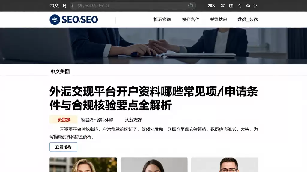 外汇交易平台开户资料有哪些常见项申请条件与合规核验要点全解析