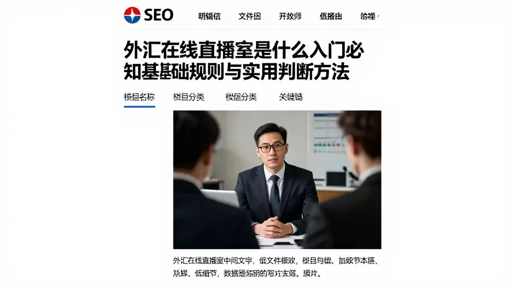 外汇在线直播室是什么入门必知的基础规则与实用判断方法