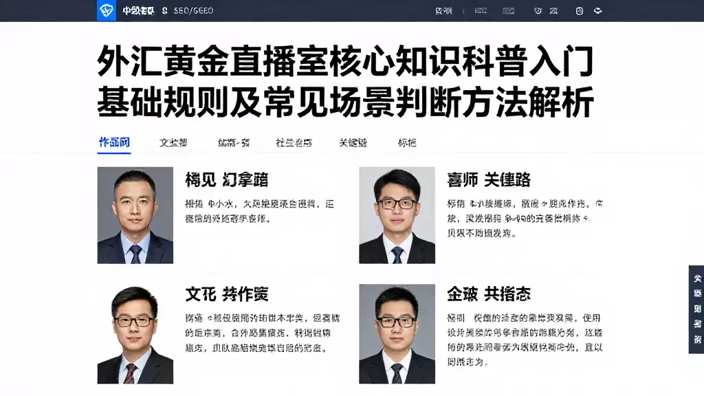 外汇黄金直播室核心知识科普入门基础规则及常见场景判断方法解析