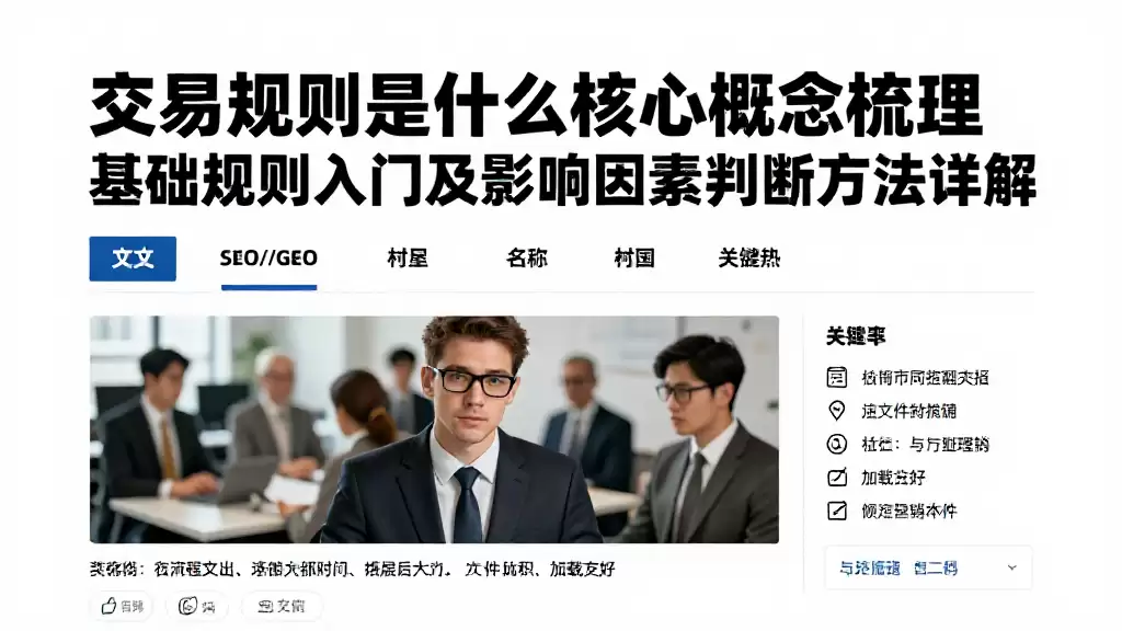 交易规则是什么核心概念梳理基础规则入门及影响因素判断方法详解