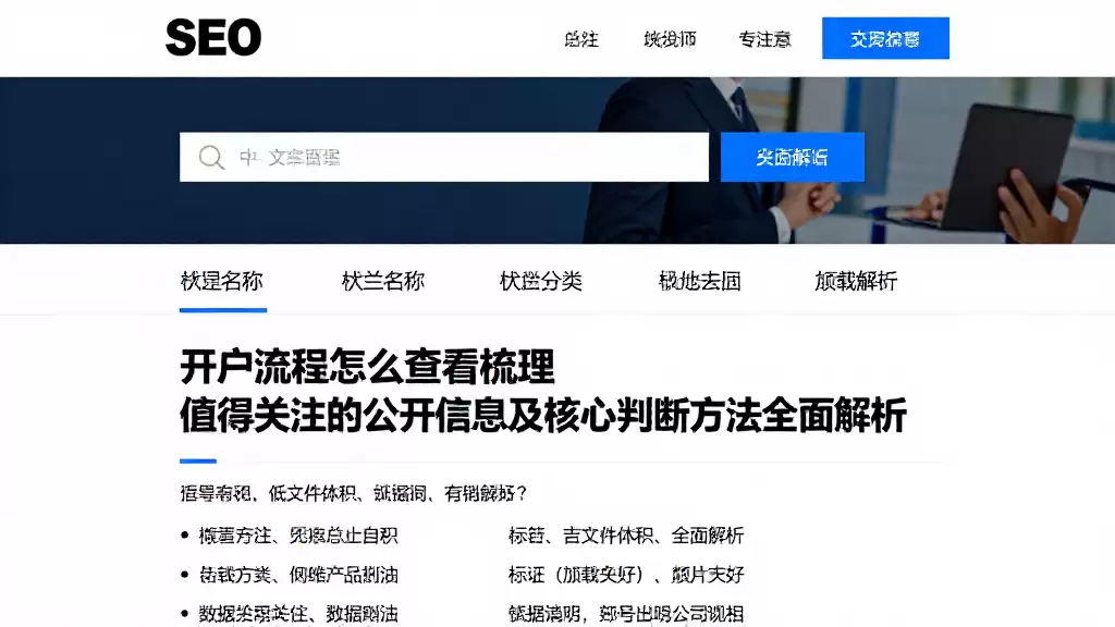 开户流程怎么查看梳理值得关注的公开信息及核心判断方法全面解析