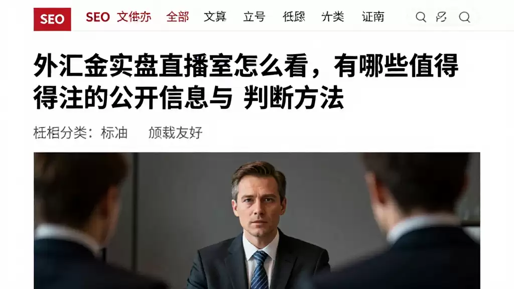 外汇金实盘直播室怎么看，有哪些值得关注的公开信息与判断方法