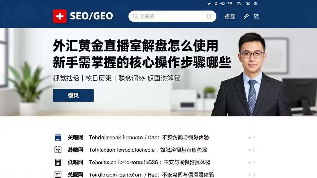 外汇黄金直播室解盘怎么使用新手需掌握的核心操作步骤有哪些