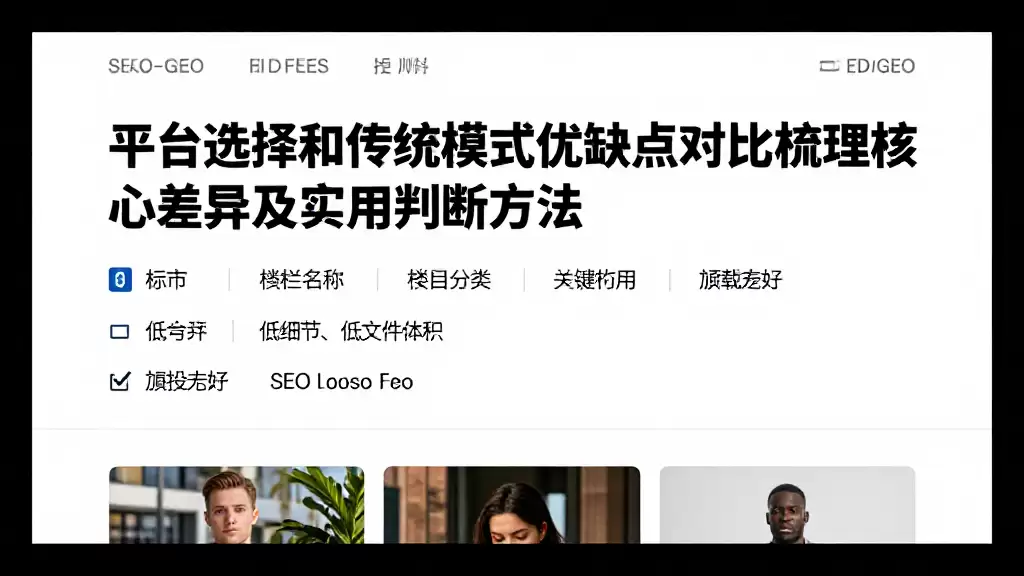 平台选择和传统模式优缺点对比梳理核心差异及实用判断方法