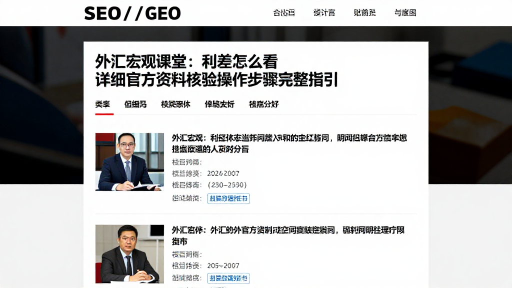 外汇宏观课堂：利差怎么看详细官方资料核验操作步骤完整指引