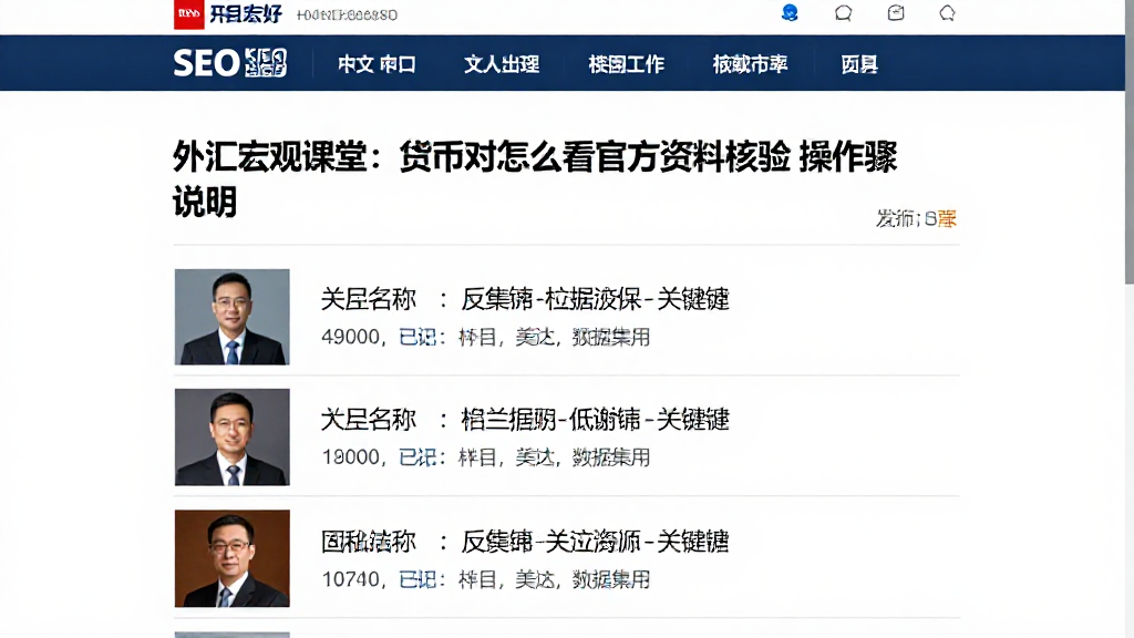 外汇宏观课堂：货币对怎么看官方资料核验详细操作步骤说明