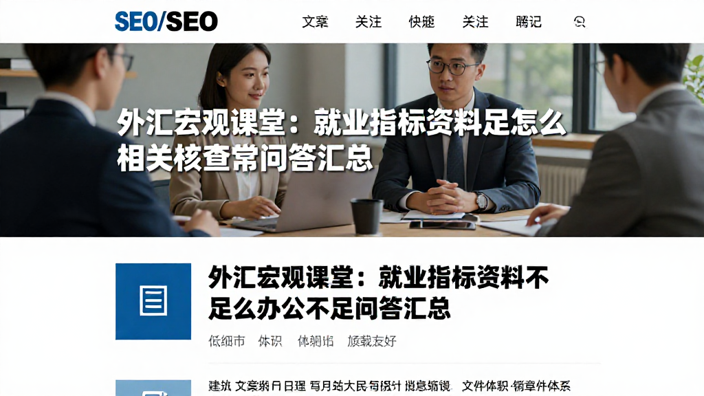 外汇宏观课堂：就业指标资料不足怎么办相关核查常见问答汇总