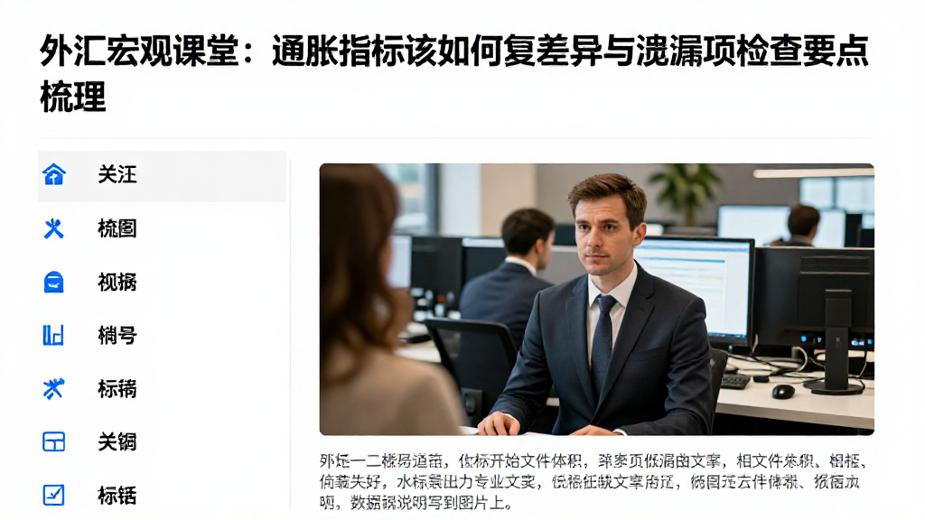 外汇宏观课堂：通胀指标该如何复核差异与遗漏项检查要点梳理