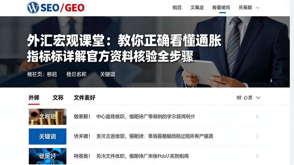外汇宏观课堂：教你正确看懂通胀指标详解官方资料核验全步骤