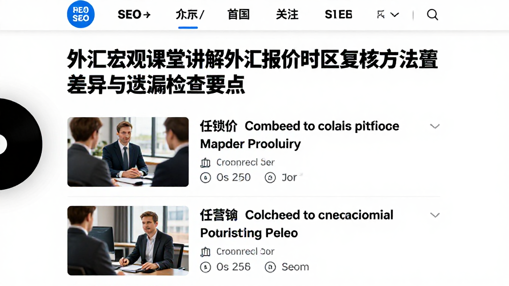外汇宏观课堂讲解外汇报价时区复核方法覆盖差异与遗漏检查要点