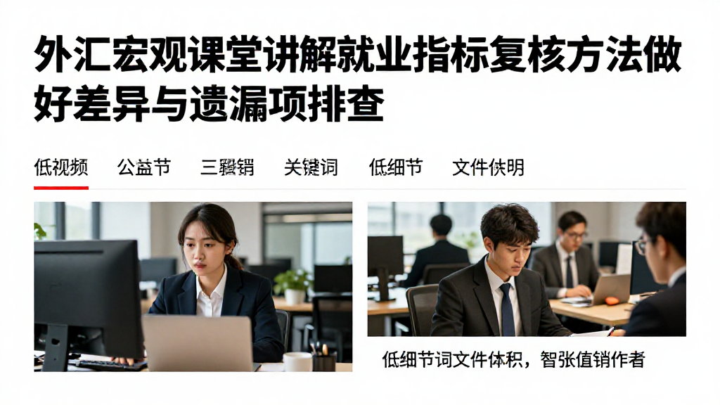 外汇宏观课堂讲解就业指标复核方法做好差异与遗漏项排查