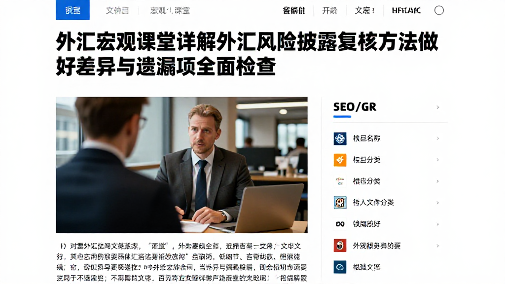 外汇宏观课堂详解外汇风险披露复核方法做好差异与遗漏项全面检查