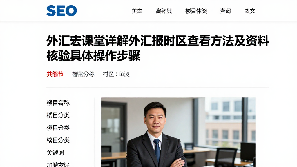 外汇宏观课堂详解外汇报价时区查看方法及资料核验具体操作步骤