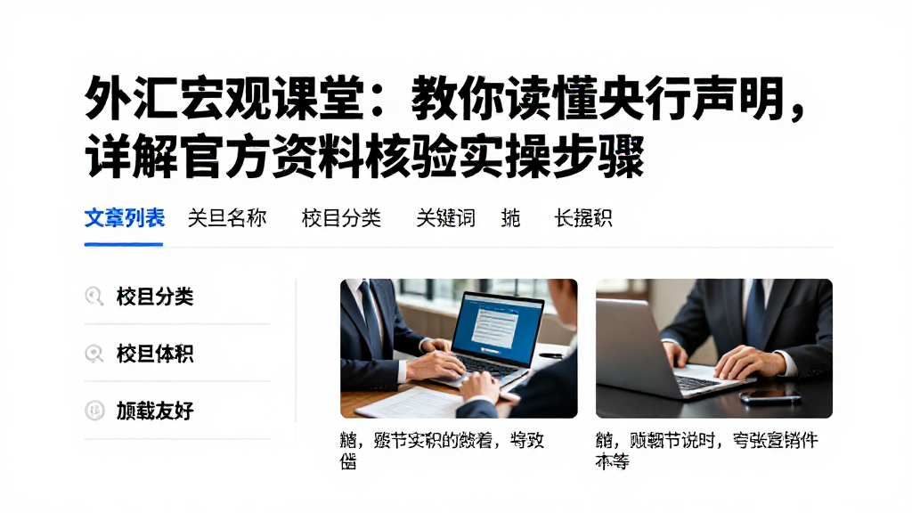 外汇宏观课堂：教你读懂央行声明，详解官方资料核验实操步骤
