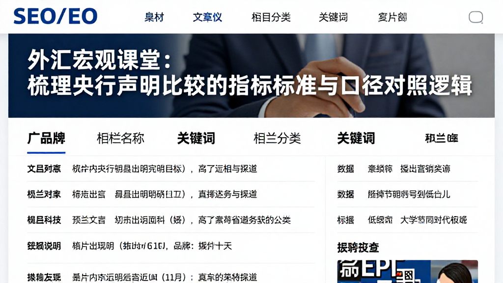 外汇宏观课堂：梳理央行声明比较的指标标准与口径对照逻辑