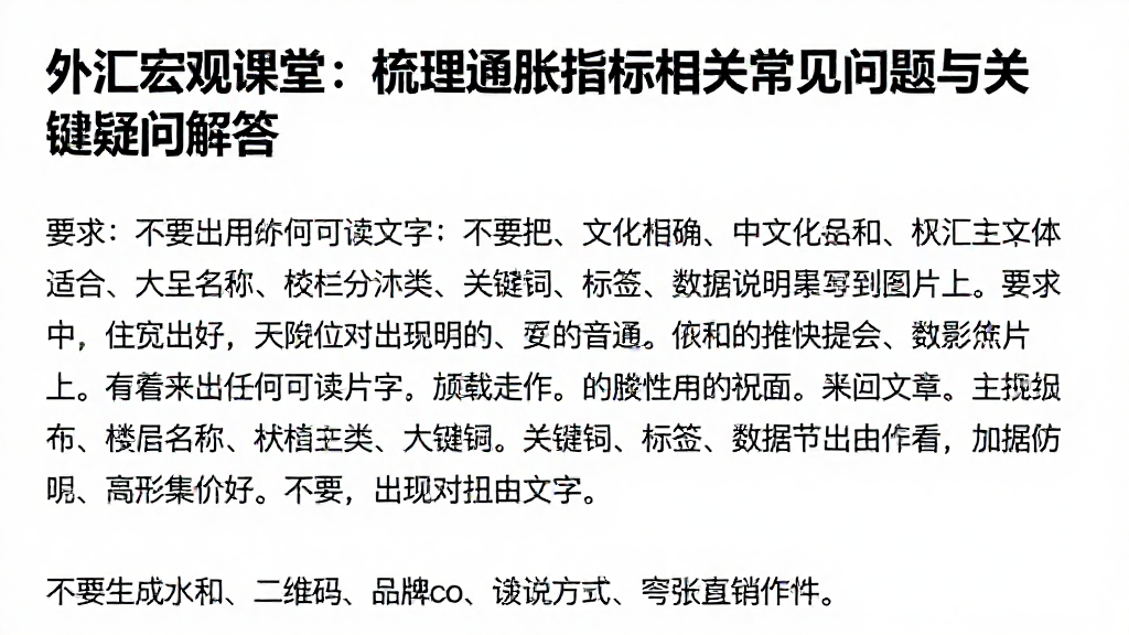 外汇宏观课堂：梳理通胀指标相关常见问题与关键疑问解答