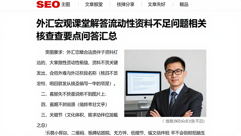 外汇宏观课堂解答流动性资料不足问题相关核查要点问答汇总