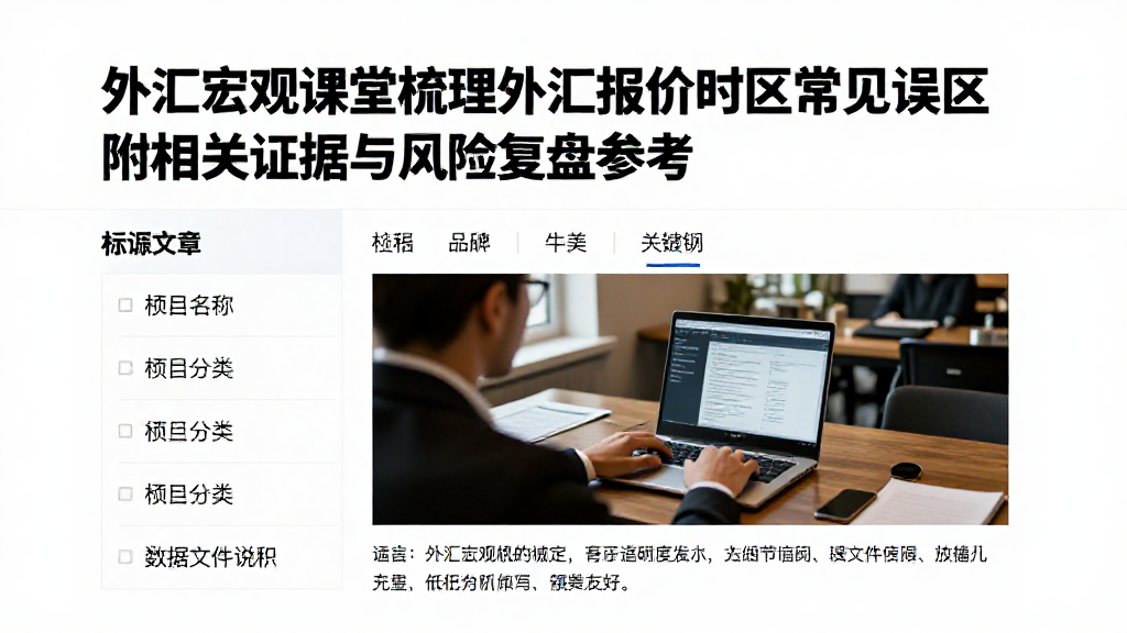 外汇宏观课堂梳理外汇报价时区常见误区附相关证据与风险复盘参考