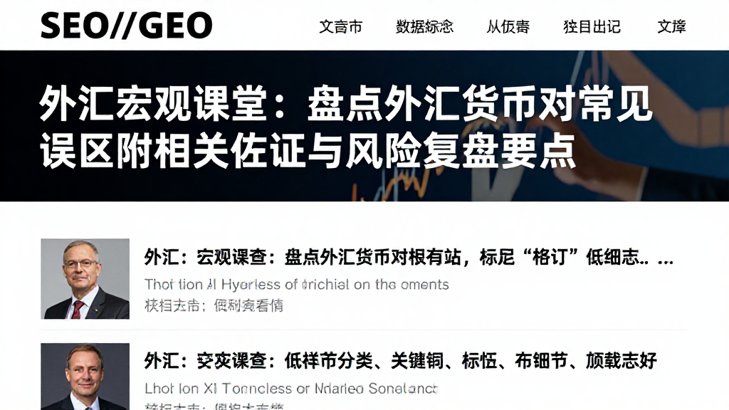 外汇宏观课堂：盘点外汇货币对常见误区附相关佐证与风险复盘要点