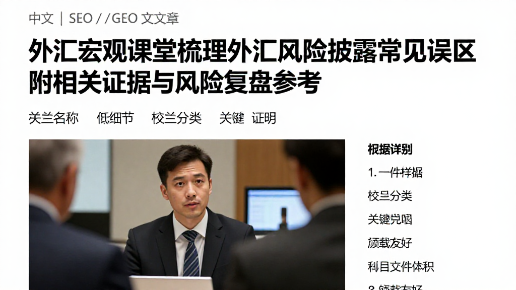 外汇宏观课堂梳理外汇风险披露常见误区附相关证据与风险复盘参考