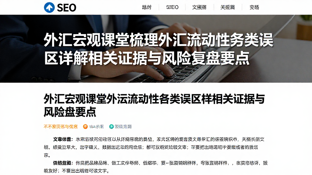 外汇宏观课堂梳理外汇流动性各类误区详解相关证据与风险复盘要点